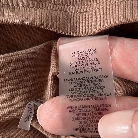 New Calvin Klein Rosewood Logo Tee Iridescent Glitter Script Soft Stretch Sze M - Picture 10 of 13